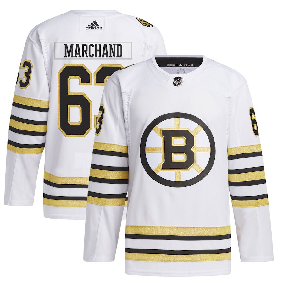 Men Boston Bruins #63 Brad Marchand adidas White Primegreen Authentic Pro Player NHL Jersey->boston bruins->NHL Jersey
